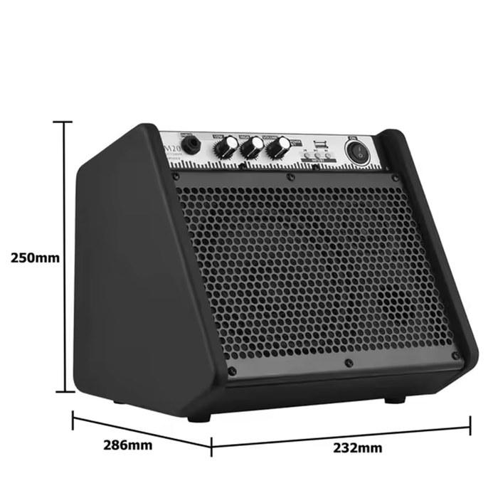 Coolmusic DM20 20W BT Personal Monitor Amplifier for Electric Drums, Keyboards, and Acoustic Guitars