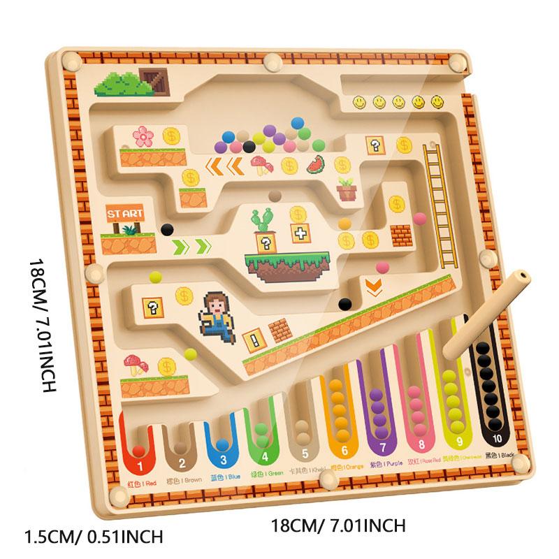 Kid Magnetic Maze Walking Ball Baby Concentration Training Early Education Puzzle Toy For Logic Thinking And Writing Skills
