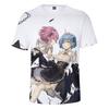 Re Zero 3D potištěné tričko s krátkým rukávem pro léto Muži Ženy Kreslené oblečení Rem a Ram Japonská anime košile Trička