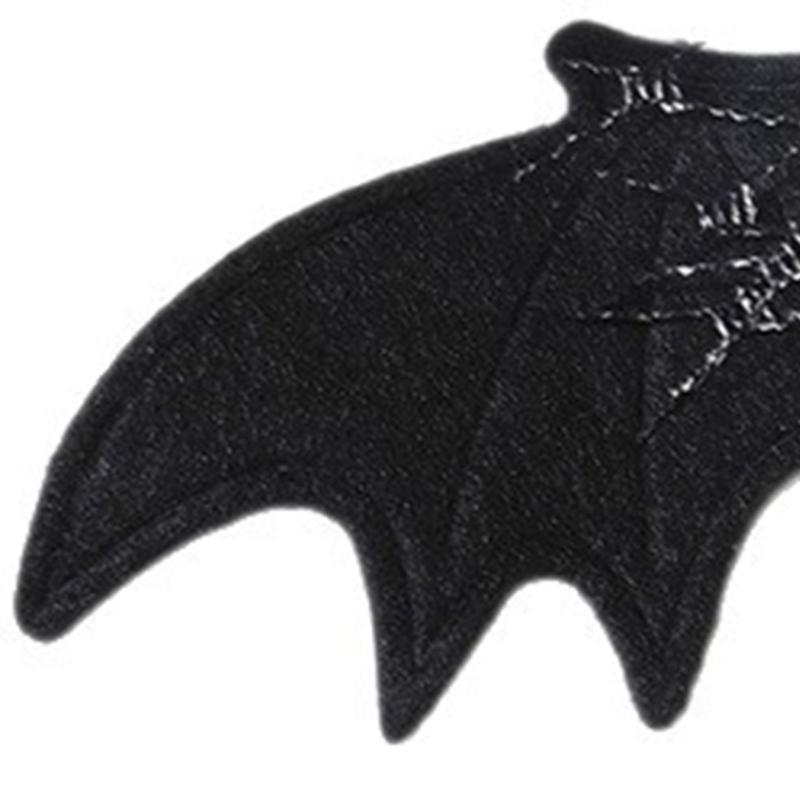 2Pcs Halloween Skull Bat Hair Accessories Lightweight Fabric Design For Costume Parties And Everyday Wear