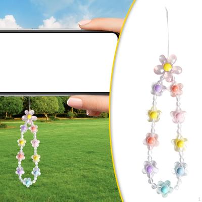 Mobile Phone Charm Lanyard ,Phone Charms Beaded ,Cute Creative Chain String ,Flowers