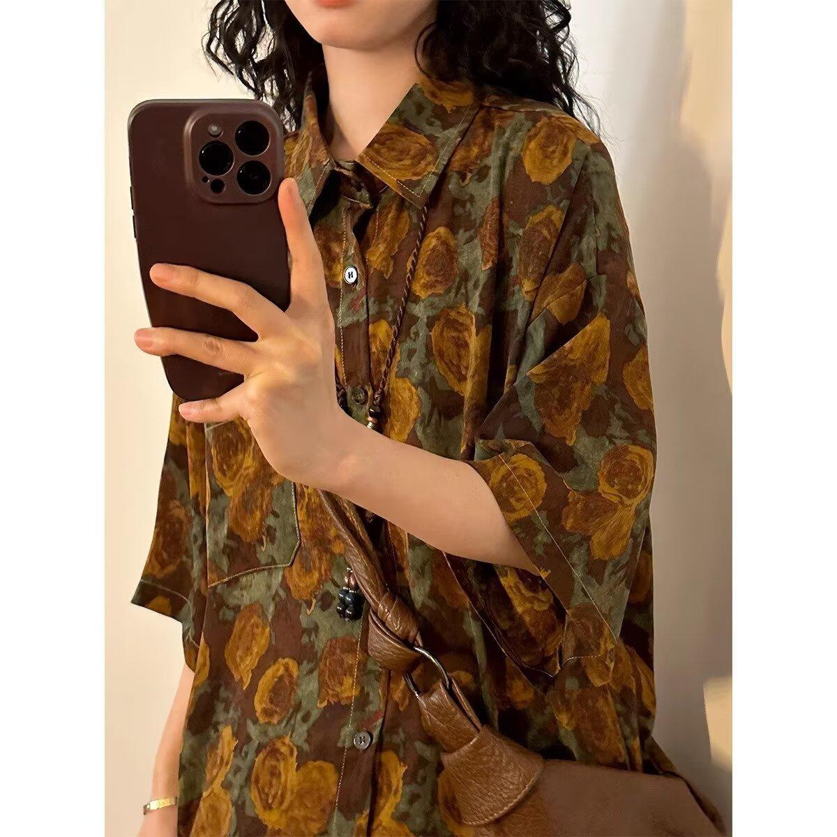 

Plaid Shirt: Early Autumn 2024 Loose & Trendy Style XL темно-коричневого кольору