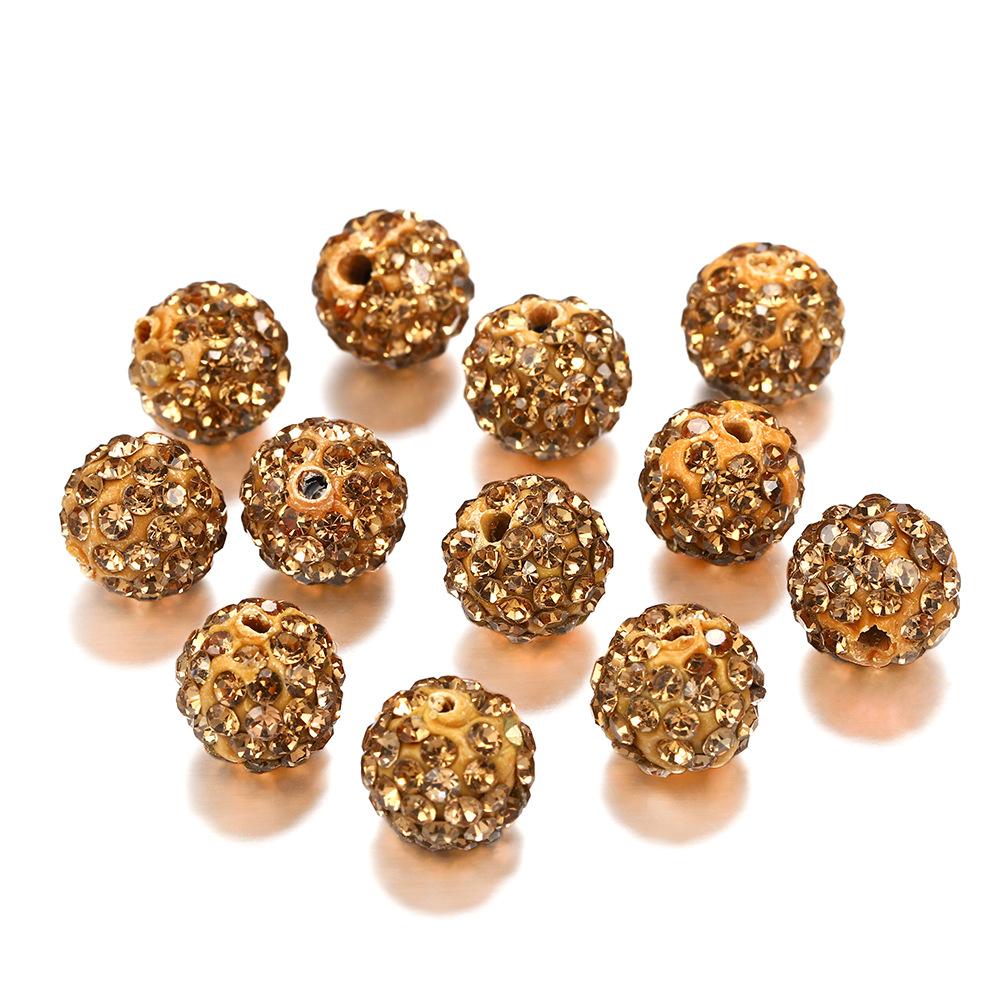 

10 шт./лот, стеклянные бусины со стразами, глиняные кристаллы, круглая прокладка, свободные бусины для браслета «сделай сам», принадлежности для изготовления ювелирных изделий, аксессуары 10mmx10pcs