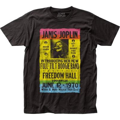 Janis Joplin Freedom Hall Mens T Shirt Music Classic Rock Band Tee New Black