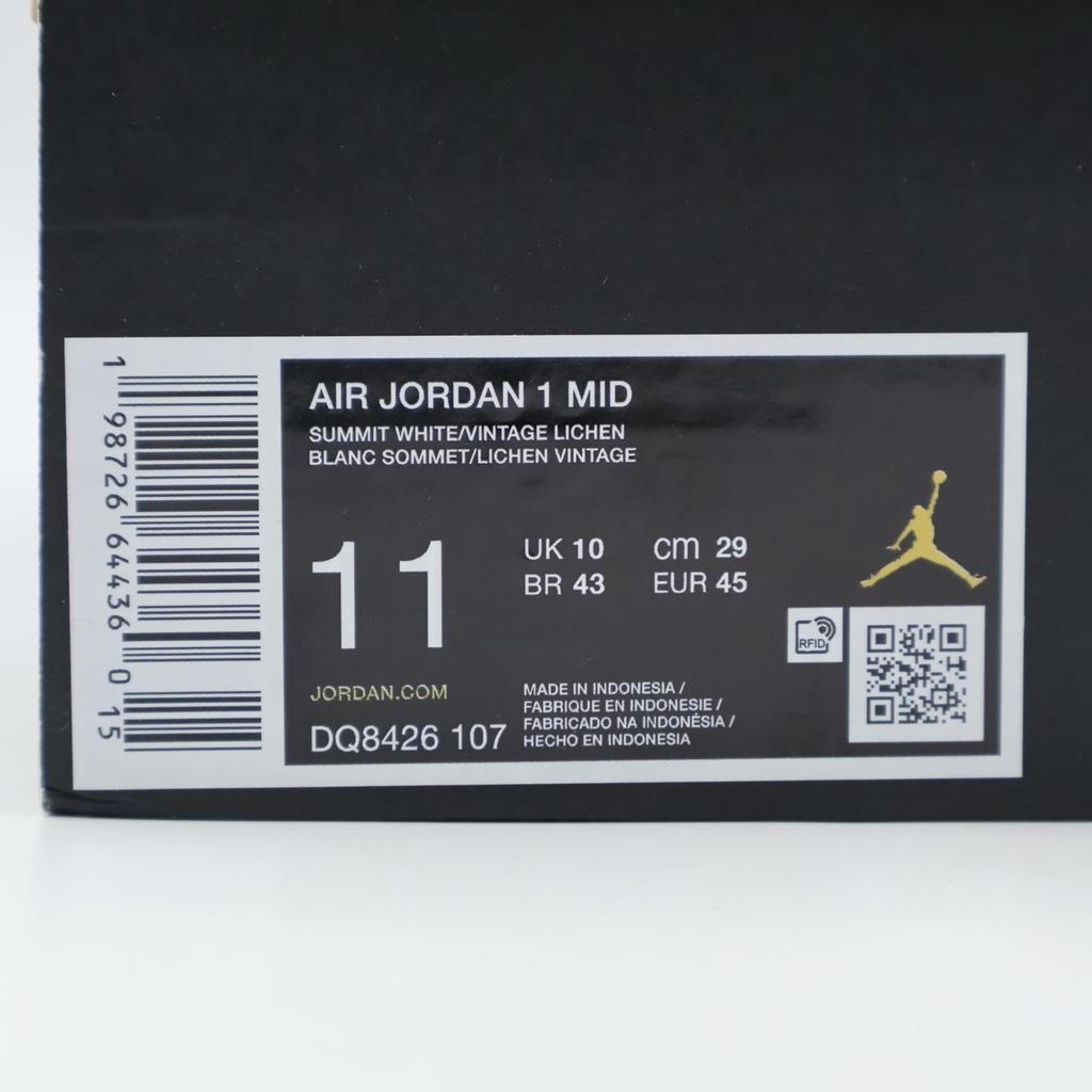 DQ8426-107 Air Jordan 1 Mid Summit White Vintage Lichen (Men's)
