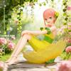 Pink-Haired Girl Figure Large Petal Base Atmospheric Desktop Decorative Collectible Figurine Ideal Holiday Gift 1pc with Poseable Articulated Scale