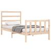 VidaXL Bed Frame with Headboard 90x200 Cm Solid Wood 3191891