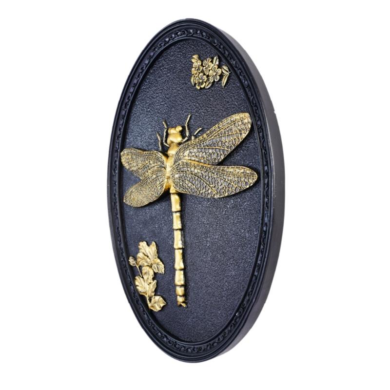 Plastic Insect Wall Plaque with Deep Relief Nature Forms for Interior Wall Display or Decorative Shelf Placement