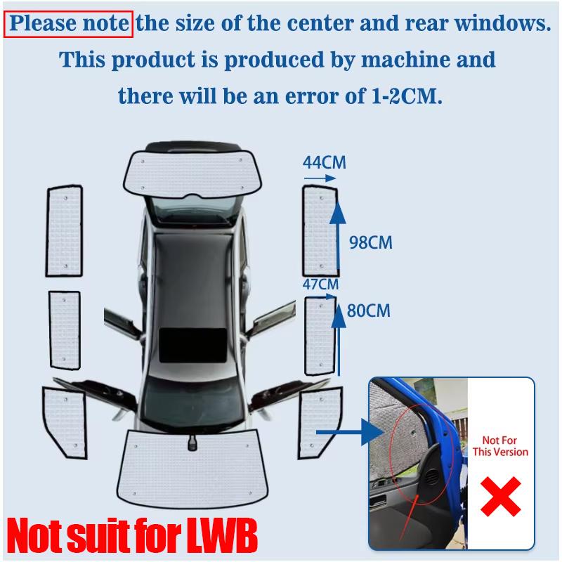 For Volkswagen VW Transporter Caravelle Multivan Doubleback T5 SWB 2003~2015 Sun Visors Car Full Sunshade Window Car Accessories