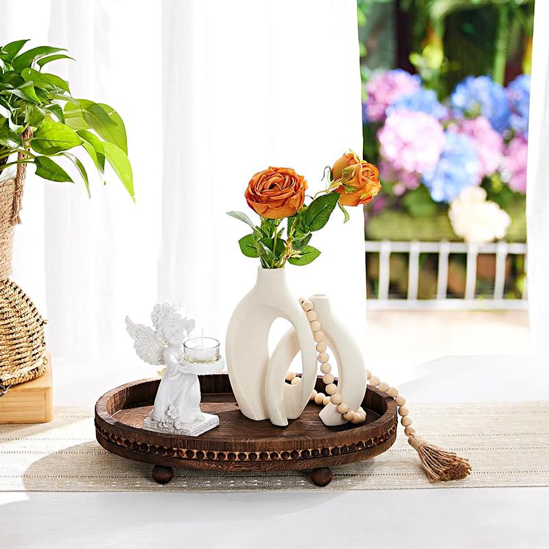 Handmade Storage Tray Aromatherapy Plate Display French Retro Style Natural Materials Hotel Restaurant Sundries Accessories