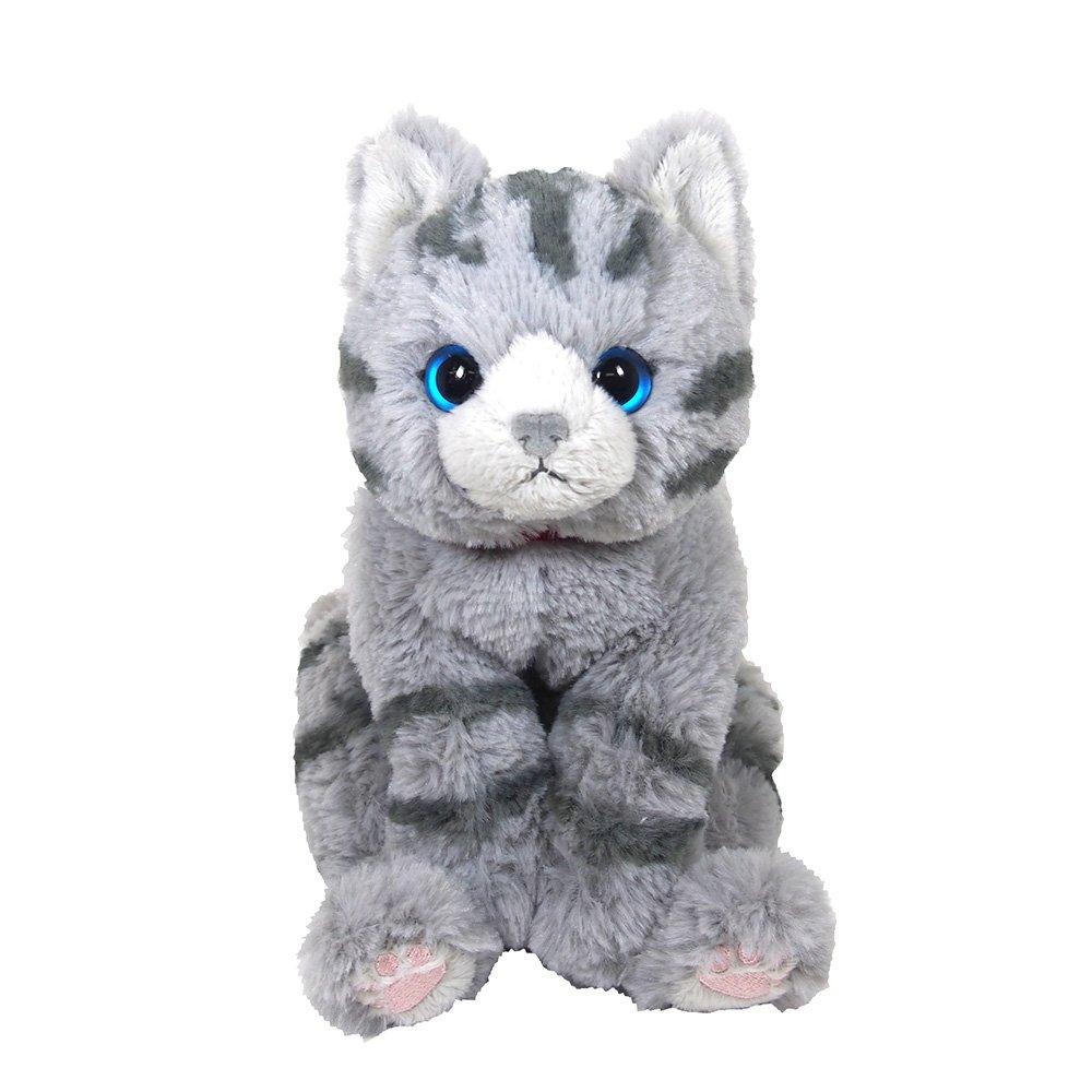 SUN LEMON Knee Cat Plush Small Gray Toy, Size,