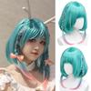 Synthetic Wig Lolita Cosplay Double Ponytail Long Straight Hair Anime Game Cosplay Hair Extensions Halloween Christmas Dress Up