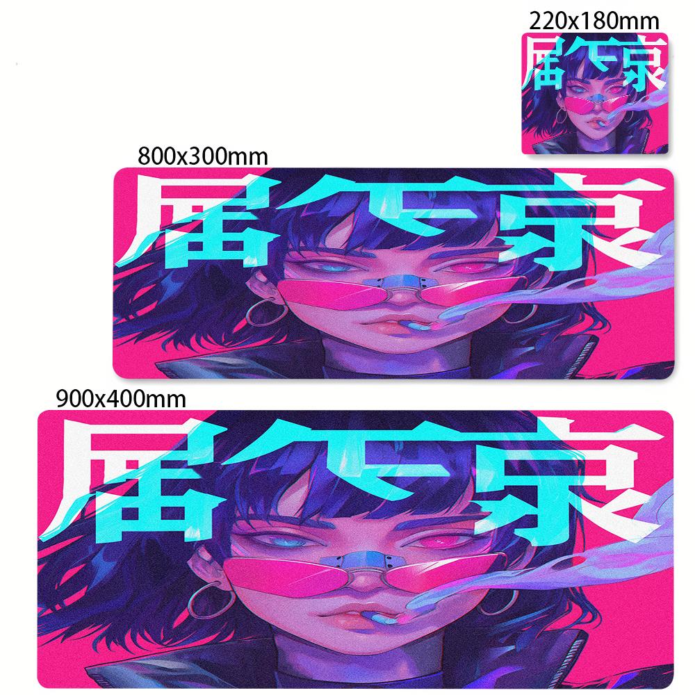 Large Gaming Mosue Pad Premium Mousepad Gamer Mask Girl Anime Mouse Mat XXL xcm Deskmat Computer Keyboard Pads Office Carpet
