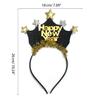 Star New Year Eve Sequins Headbands Crown 2023 Hair Hoop Fluffy Cute Hair Accessories Party Costume Photo Props