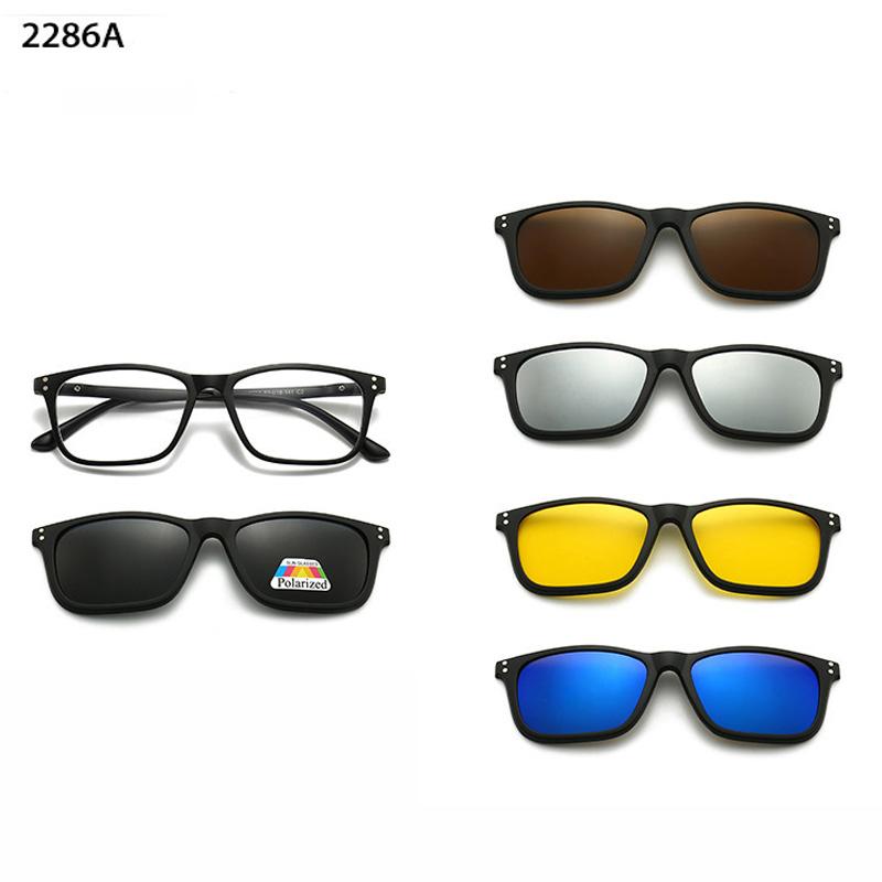 

Мужские солнцезащитные очки 6 в 1, поляризационные, оптические, магнитные, клипсы, солнцезащитные очки Polaroid Polarized Lens