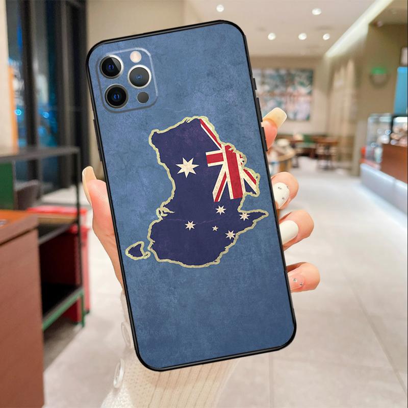 Handyhülle mit australischer Flagge für iPhone 17, 16, 15, 14, 13, 12, 11 Pro Max, mini, 16 Plus, 16e, 17 Air – Schutzhülle