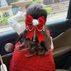 Girl's Chinese Style Hair Clip With Bow, Red Crown, Top Clip, Children's Antique Style Headwear, Hair Accessory