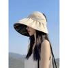 Vinyl empty top sunscreen hat Genuine sunscreen bucket hat Women's empty top vinyl eaves UV protection sun hat