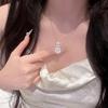 Stainless Steel Zircon Chain Hoist Pendant Necklace New Chinese Niche Versatile Clavicle Chain Light Luxury Advanced Sense Necklace