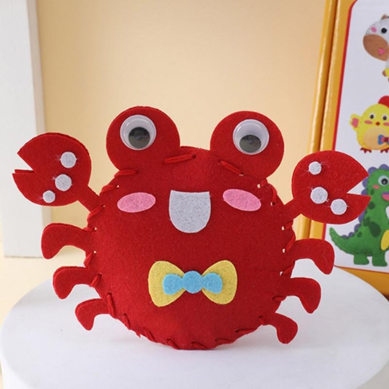 Childrens Nonwoven Fabric Sewing Craft Set Safe Cotton Educational Toy For Creative Bag Design And Motor Skills