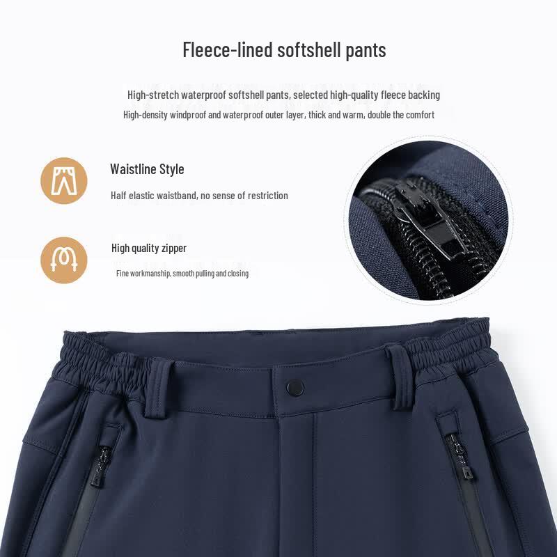 Jeep Men's Fleece-Lined Waterproof Outdoor Hiking Pants