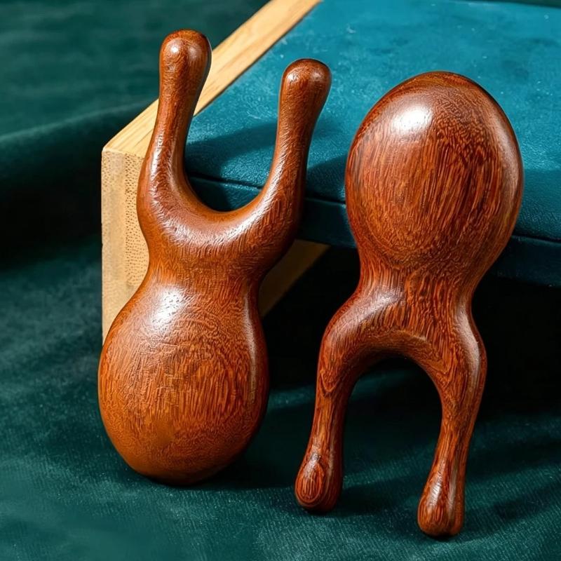 1/2Pcs Wooden Nose Gua Sha Massager Facial Massage Stick Pointing Massage Sandalwood Massage Tool For Guasha Scraping