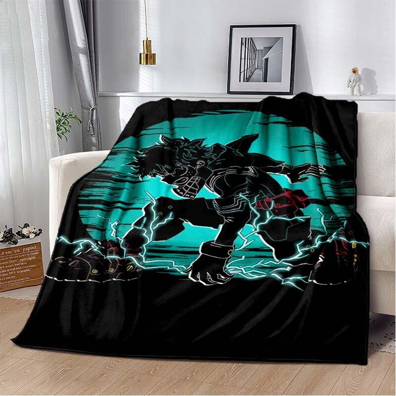Anime My Hero Academia imprimată artă pătură fleece pentru paturi drumeții picnic pilota groasă cuvertură de pat la modă pătură fleece