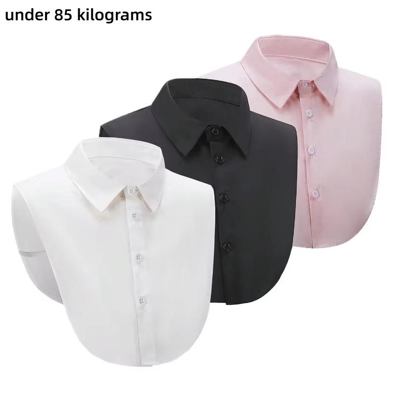 3pcs Multifunctional Professional Style Shirt with Fake Collar,Square Collar Suitable for Graduation Ceremony with Formal Cloths