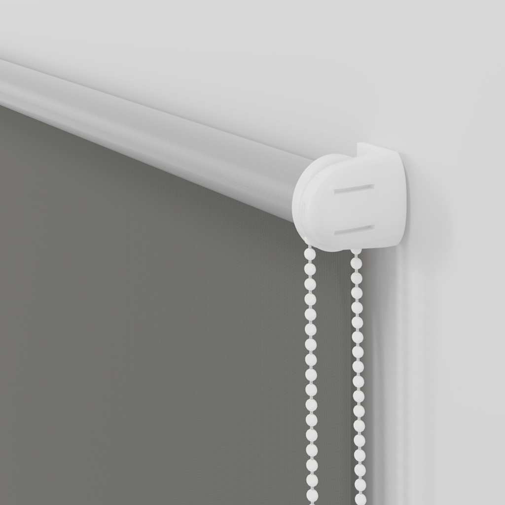 Blackout Roller Blind Grey 80x130 cm Fabric Width 75.7 cm Polyester