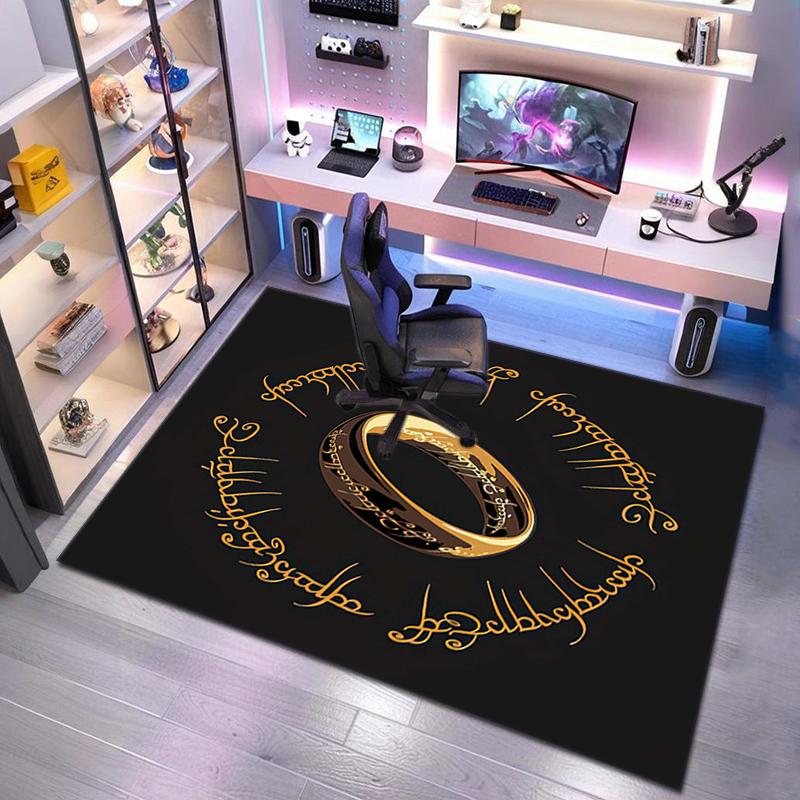 1PC Lord of the Rings Print Rug - home decoration Carpet For Living Room Bedroom Flooring Computer Chair Area Rug