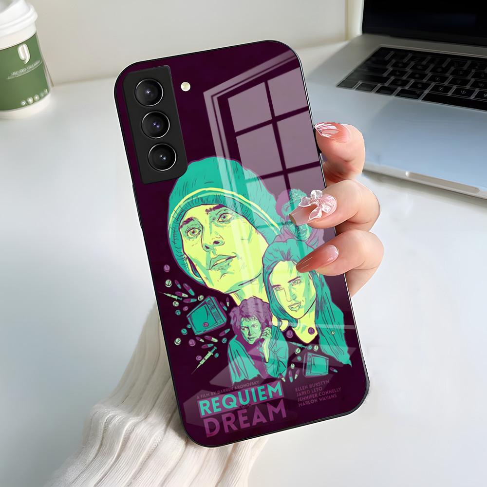 R-Requiem For A D-Dream Phone Case For Samsung A56 A36 A26 A16 A15 A25 A35 A55 A14 A34 A24 A54 Glass Case
