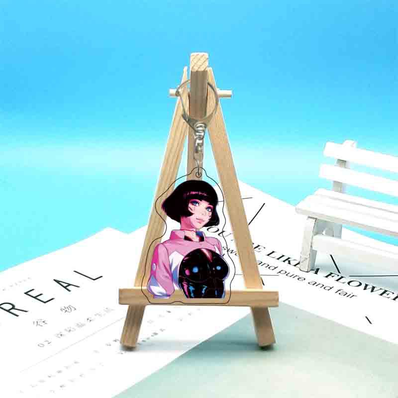 Anime 6cm Acrylketten Cartoon Ringe Tasche Rucksack Geldbörse Hängende Ornamente Fans Sammlungen Merch Geschenk