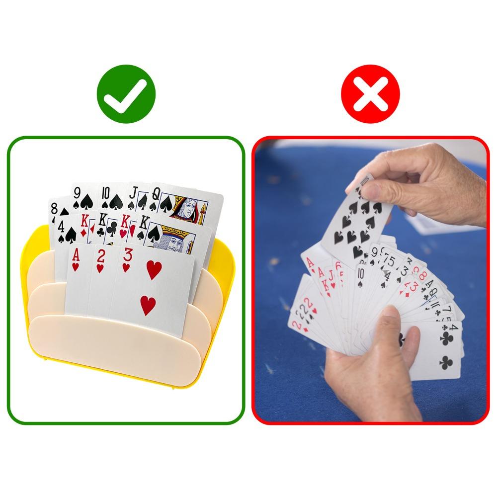 4 packs Poker card insertion tool, multifunctional, card storage and holding device, hands-free card box