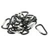 20pcs Mini Climbing Carabiner Buckle Snap Spring Clip Hook Keychain Black