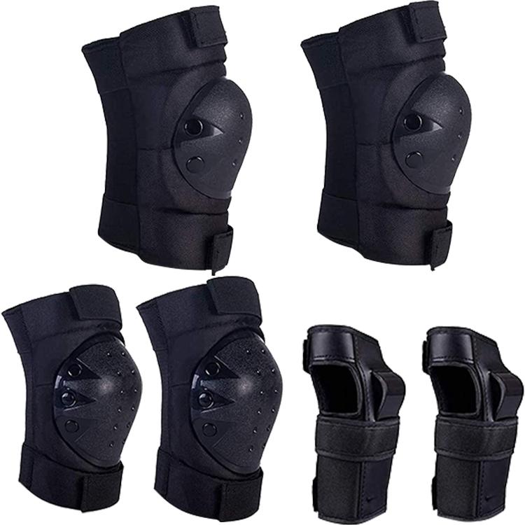 OEM Factory Ski Football Protective Gear And Adult Knee Elbow Pads Wrist Guards S чёрный
