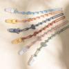 Anti-Lost Baby Pacifier Clip Solid Color Dummy Chain Silicone Pacifier Chain  Newborn Infant Baby