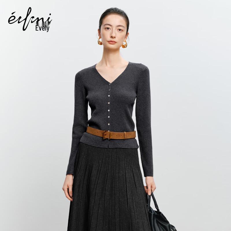 

Eifini Women s V-Neck Knit Cardigan M