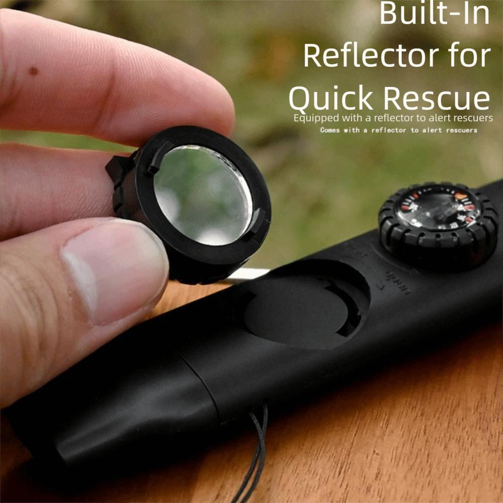 5-in-1 Emergency Survival Whistle Compass Multifunction Outdoor Survival Whistle Tools High Decibel 5-in-1 Emergency Whistle