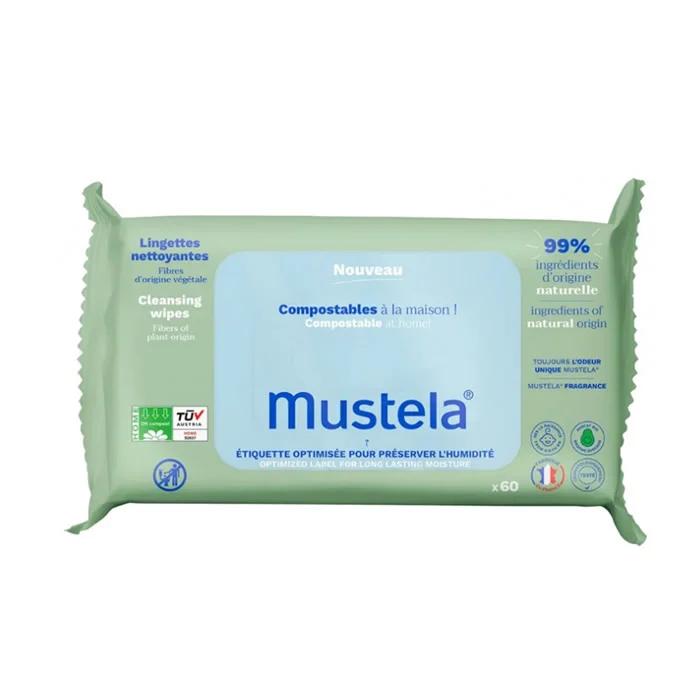Mustela Очищающие салфетки с авокадо 60 штук