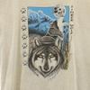 anvil 90s Made in USA Old wolf print Short sleeve T-shirt Men's Used