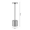 Simple LED Rechargeable Touch Metal Table Lamp Three Colors Bedside Cordless Desk Lamp Bar Outdoor Decoration Led Night Light