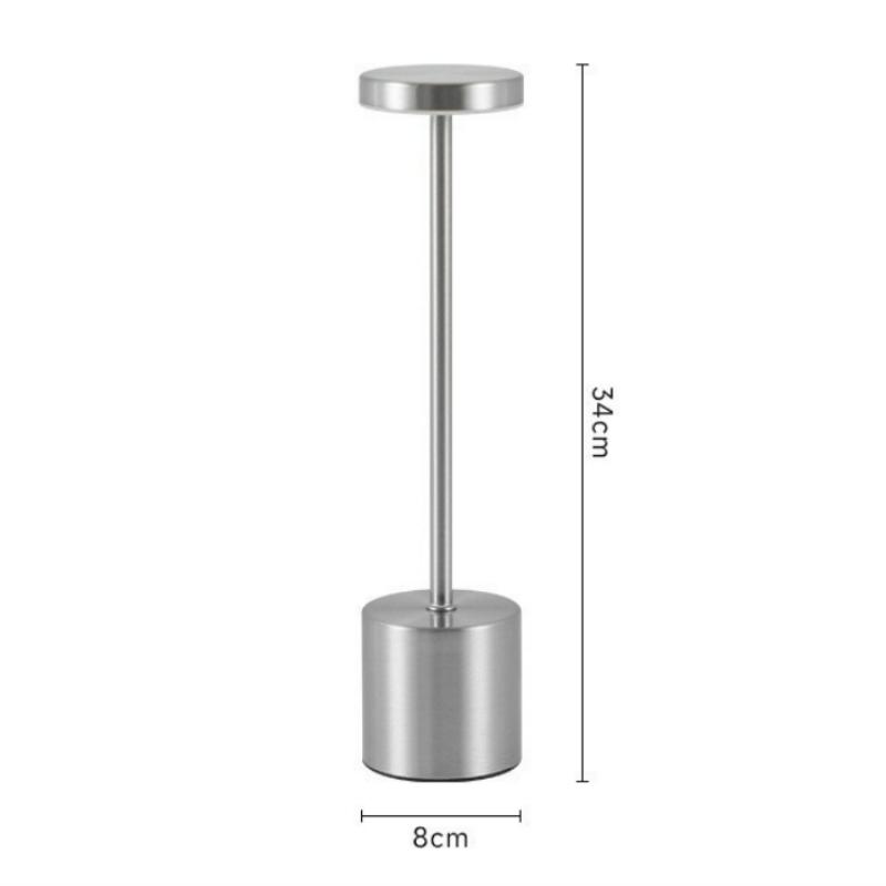 Simple LED Rechargeable Touch Metal Table Lamp Three Colors Bedside Cordless Desk Lamp Bar Outdoor Decoration Led Night Light