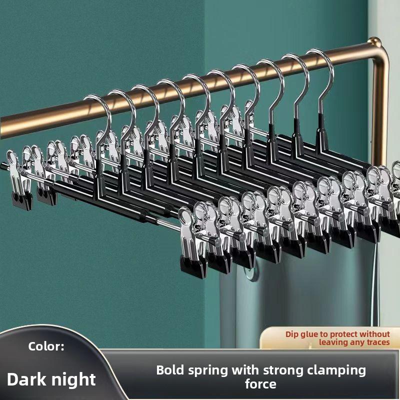 Haushalt Rutschfester Hosenständer Kleiderbügel Hosenaufbewahrung Jk Hängende Kleidung Edelstahl Rockklammer Trocknen Hosenklammer