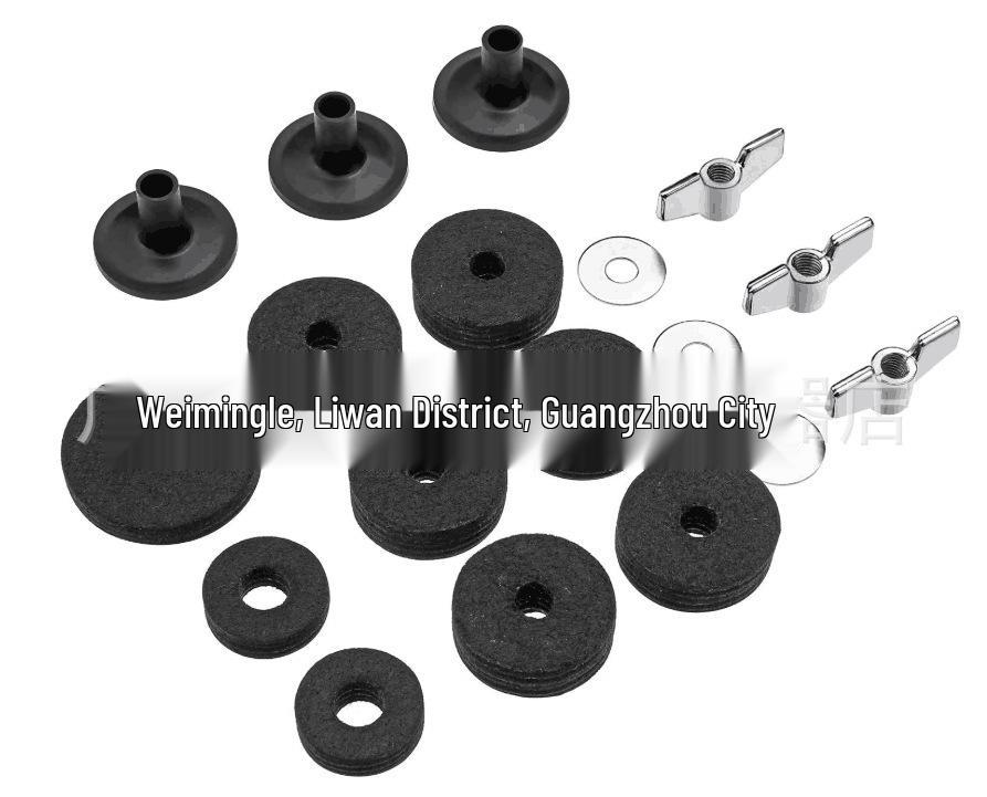 18-Piece Non-Slip Drum Set Felt Pad Accessories Gray 18-Piece Set