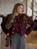 European and American Women's Retro Stand Collar Double-Breasted Short Jacket