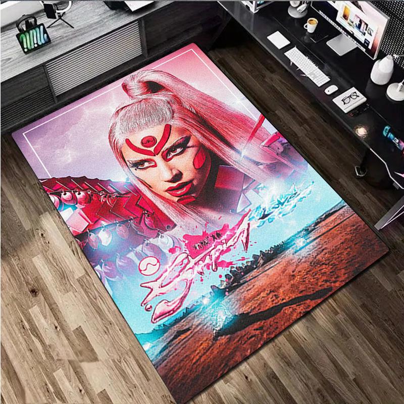Tappeto Lady Gaga - Tappeto per la casa Tappeto decorativo per ufficio Per soggiorno Camera da letto Zerbino Tappeto da pavimento Tappeto per area sedia da computer