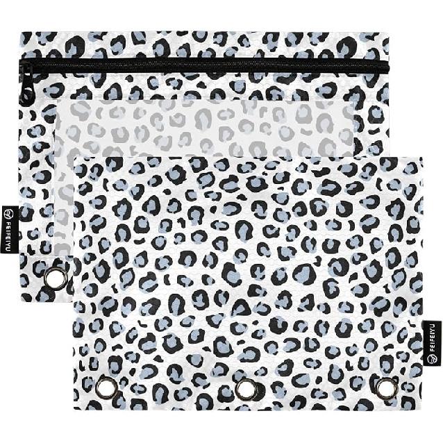 

Bedside Pencil Pouch for 3 Ring Binder Pink Bow 2 Pack Clear Pencil Pouches Case for Binder Pencil Bags with Zipper Multicolor 4