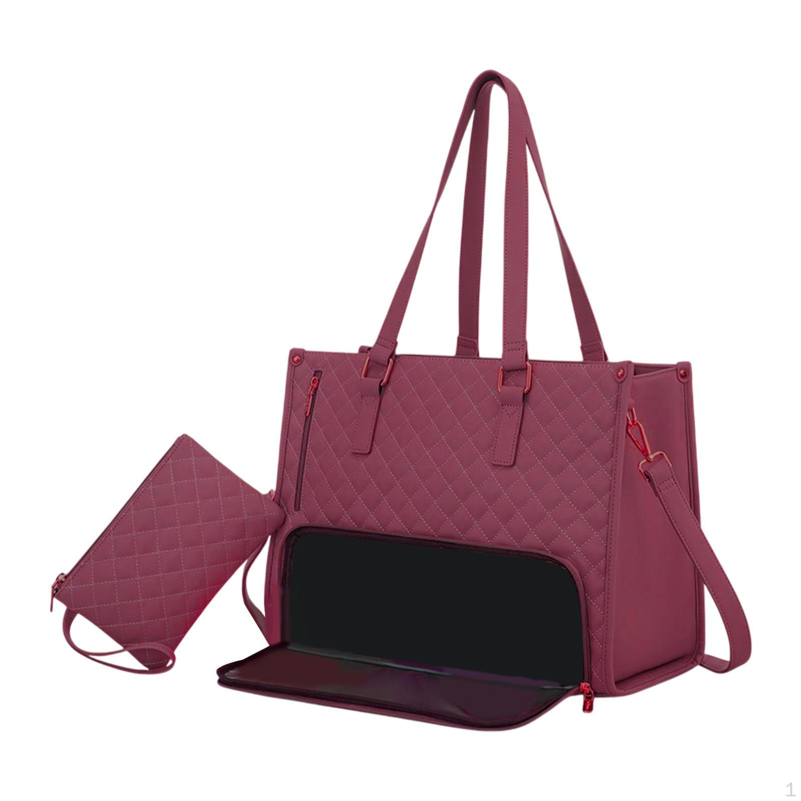 

Женская сумка-тоут для обеда, компьютерная сумка через плечо для коллажа, офисной работы, пикника красный