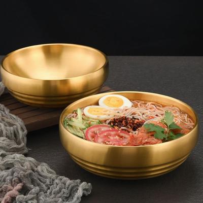 Anti-scald Cold Noodles Bowl Double Layer Soup Bowls Multifunctional Salad Bowl  Roast
