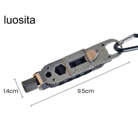 Multifunctional Screwdriver Keychain, Screwdriver with LED Light, And Bottle Opener, for Outdoor Camping